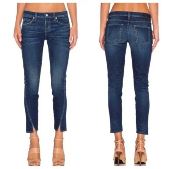 AMO Denim Twist Jean in True Blue, Size 30 - Picture 1 of 5